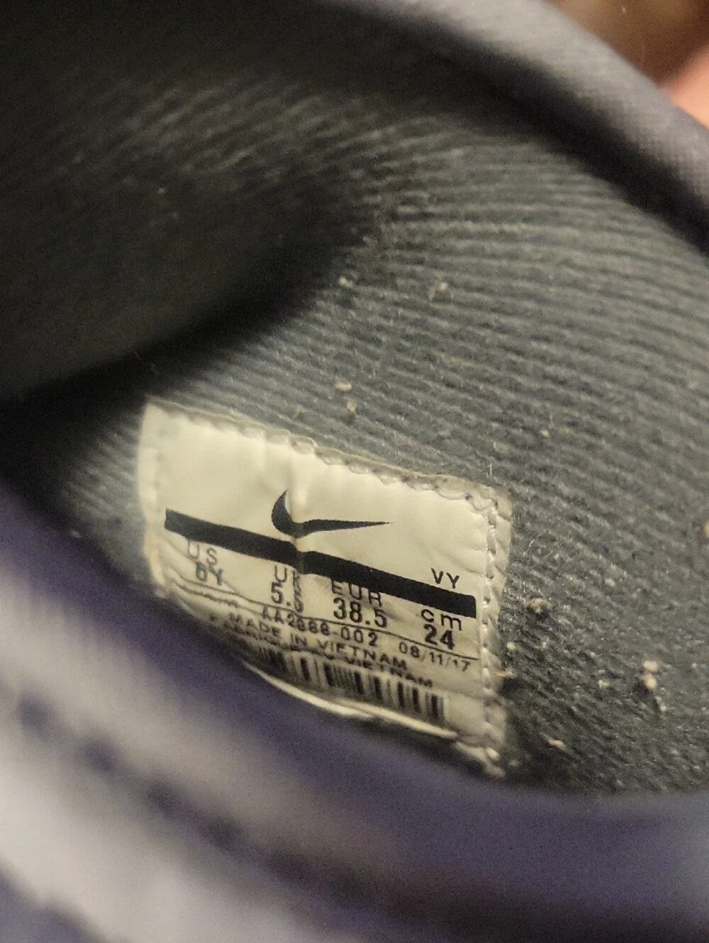 Nike Kids Light Gray and White High-Top Sneakers